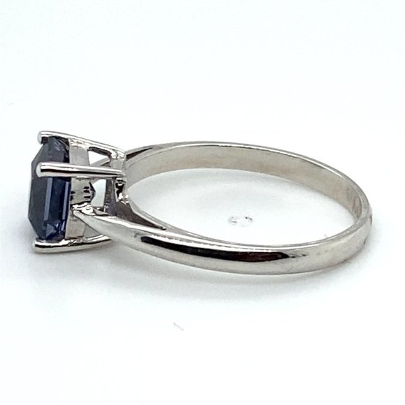 Blue Spinel 2.40ct Solid 14K White Gold Ring - Picture 7 of 7